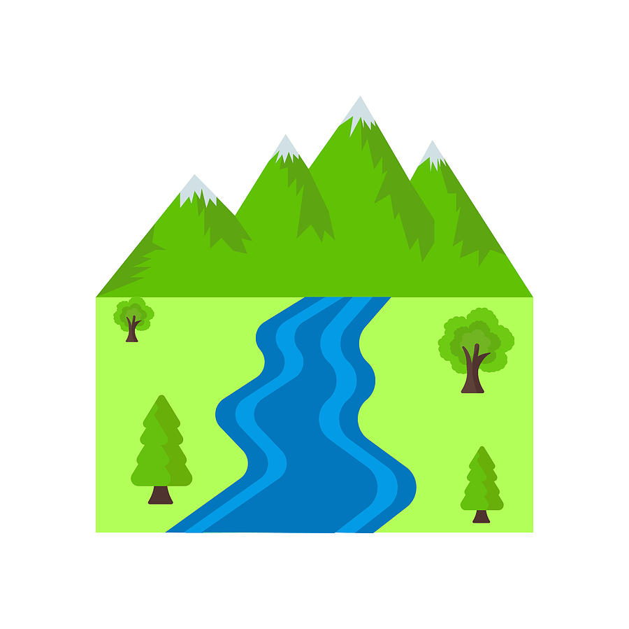 900x899 River Icon Vector Sign And Symbol Isolated On White Background