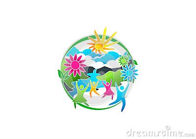 400x283 An Illustration Represent Wellness Logo, Spring Flower Icon