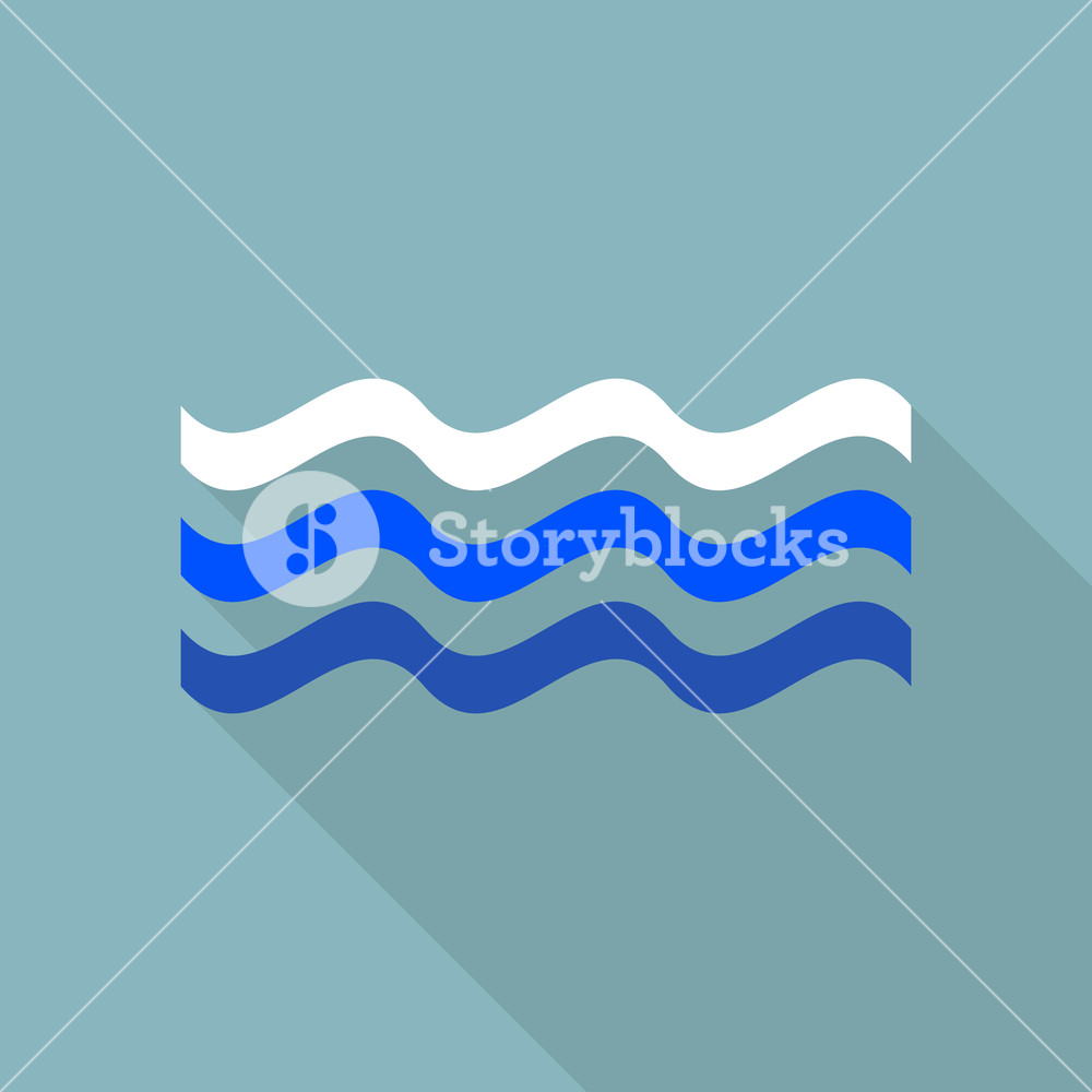 1000x1000 River Icon Flat Illustration Of River Vector Icon For Web Royalty