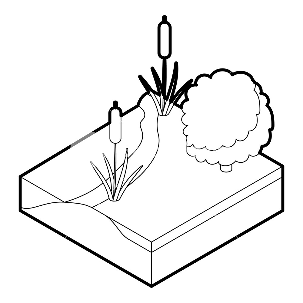 1000x1000 River Icon Outline Illustration Of River Vector Icon For Web