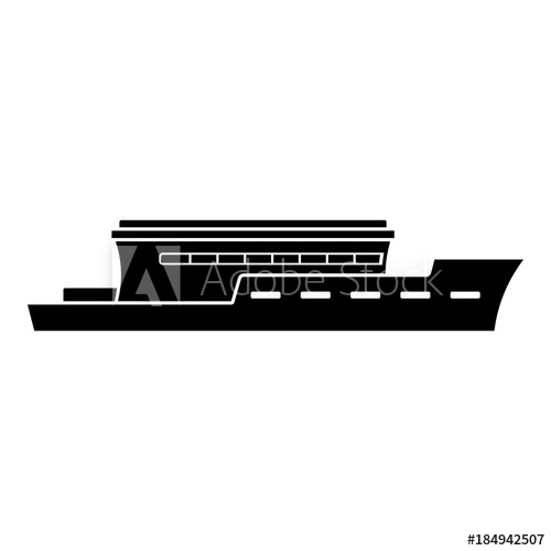 500x500 Ship River Icon Simple Illustration Of Ship River Vector Icon