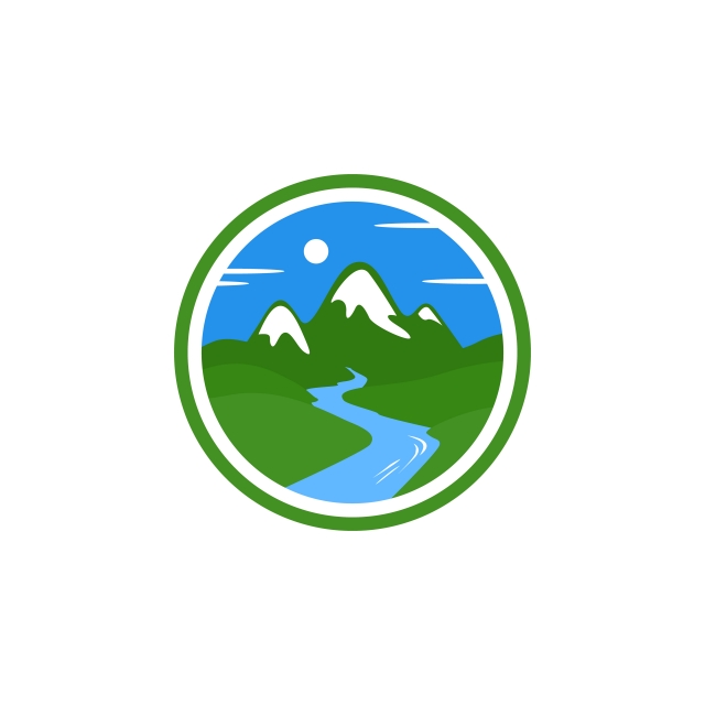 640x640 Mountain River Vector Logo, River, Logo, Mountain Png And Vector