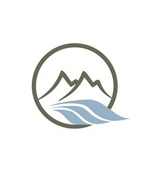 238x250 Mountain River Abstract Line Logo Vector Design Logos, Outdoor