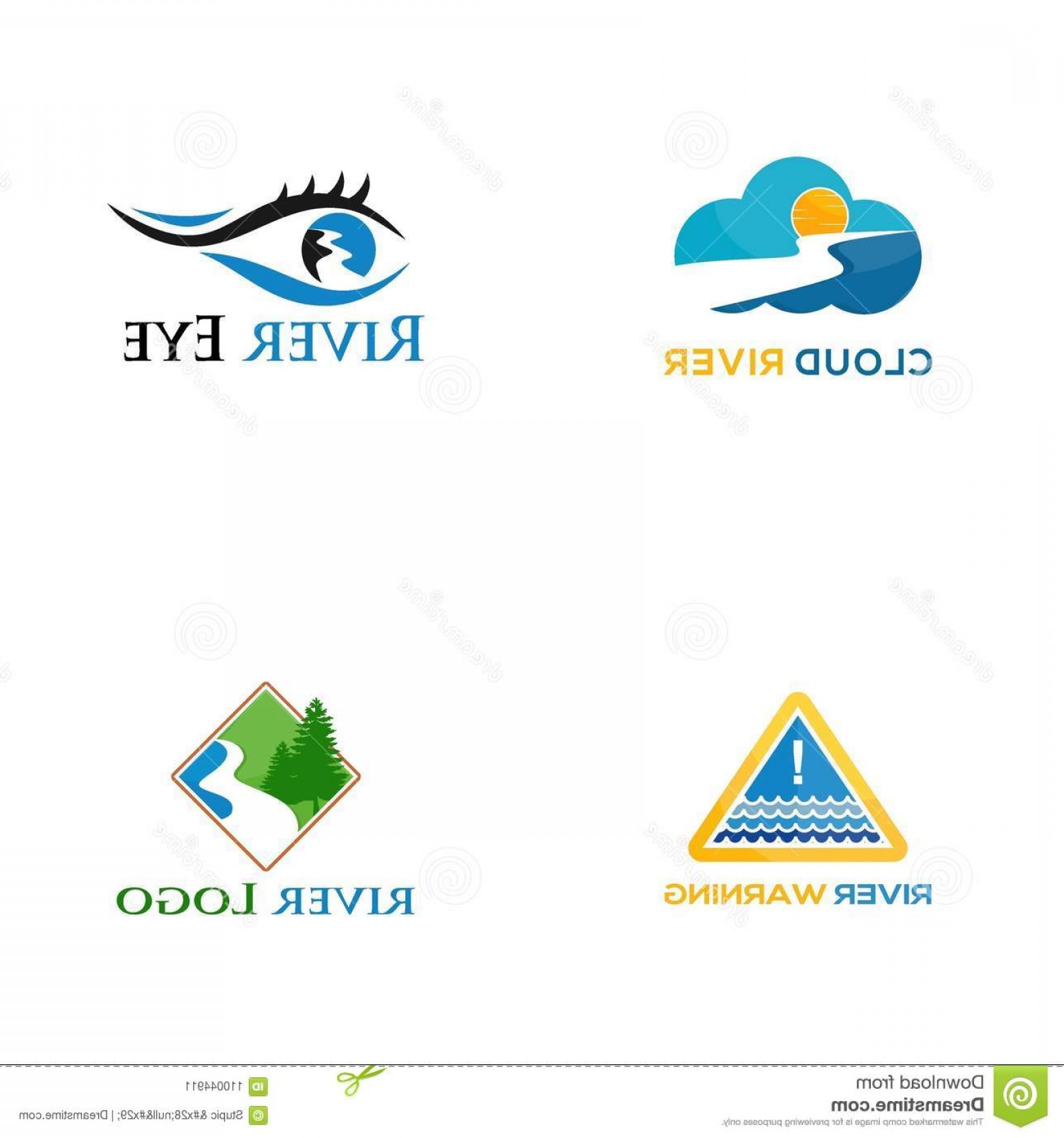 1560x1668 Simple Unique Creative River Logo Vector Illustration Various