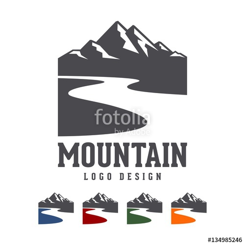 500x500 Mountain River Vector Logo Stock Image And Royalty Free Vector
