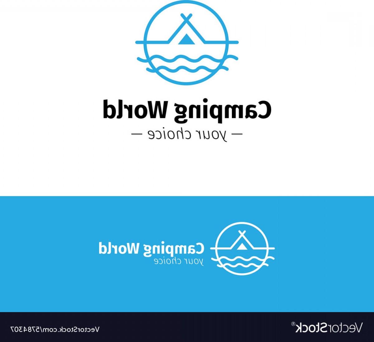 1200x1098 Outline Camping Logo Tent On A River Vector Soidergi