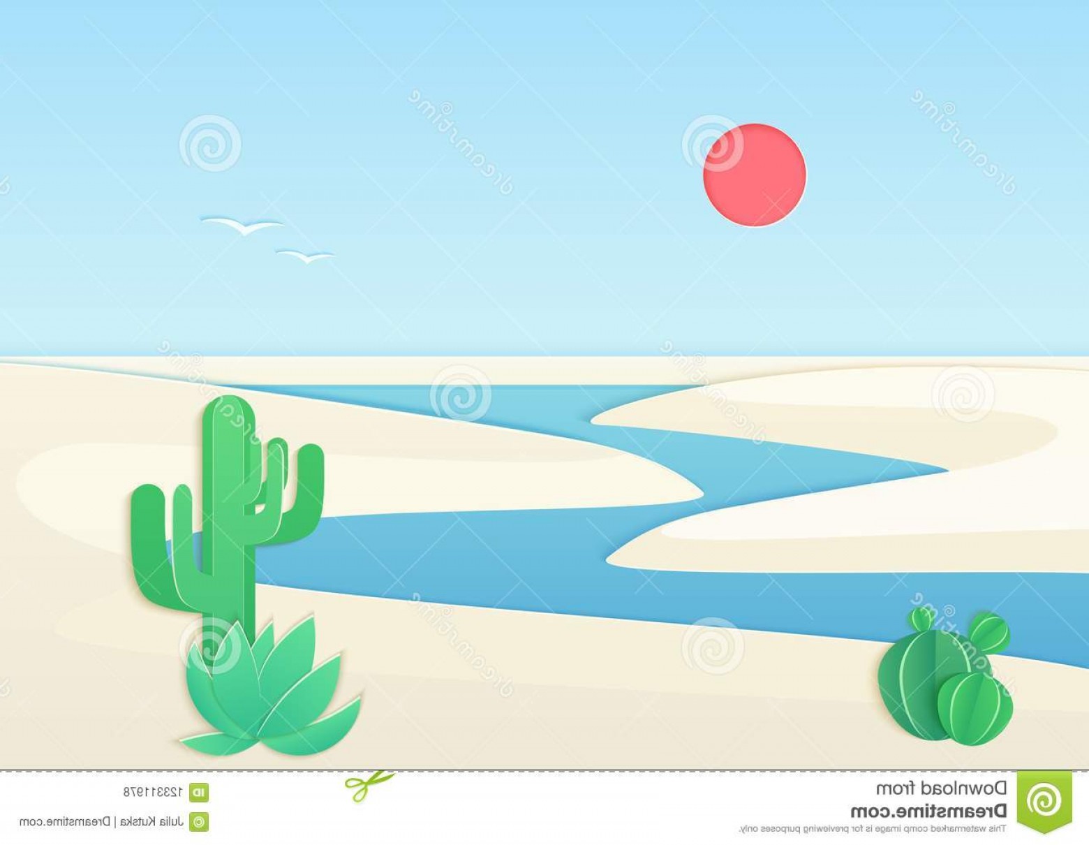 1560x1210 White Sand Desert Landscape Oasis River Vector Gradient Color