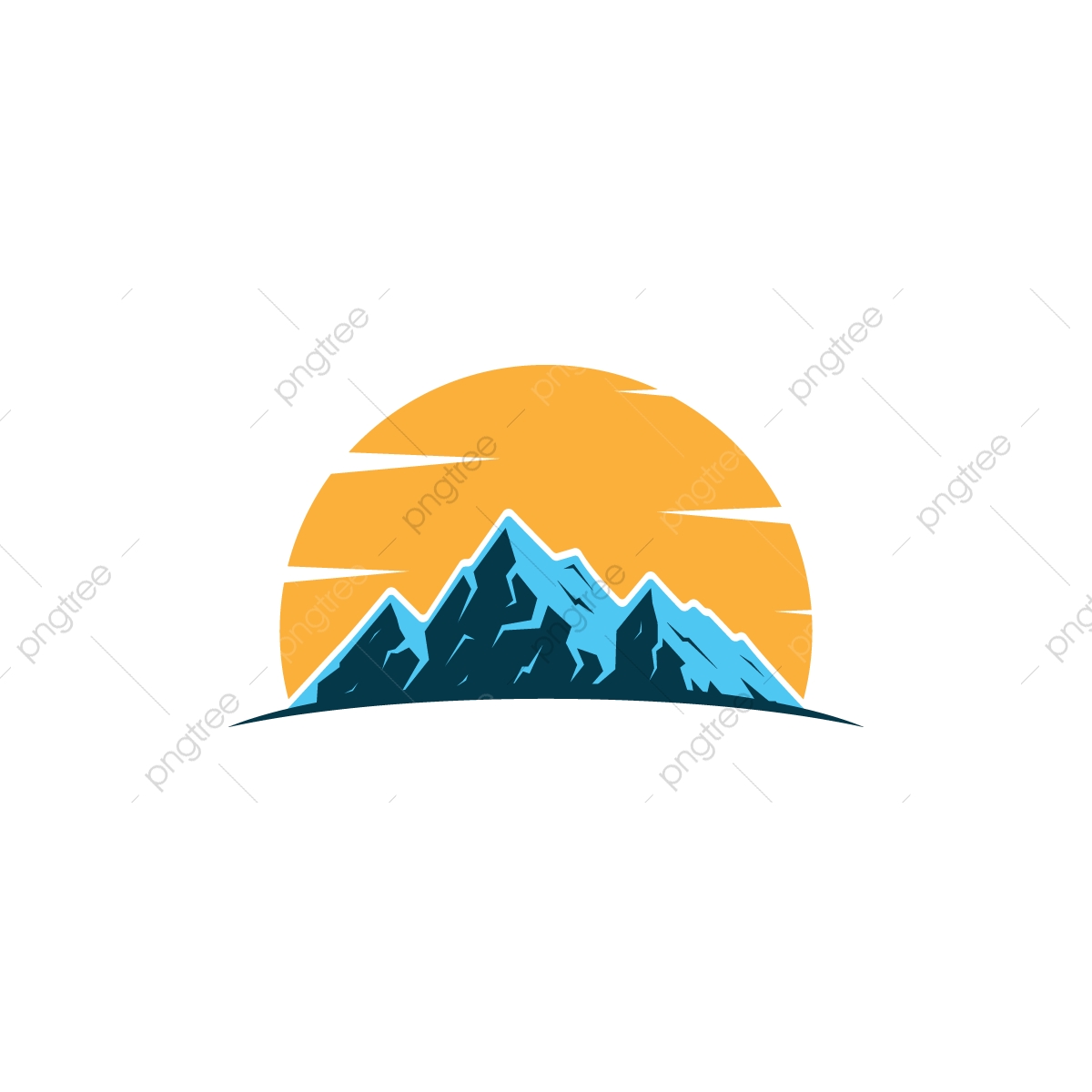 1200x1200 Mountain Element Template Vector, Logo, Mountain, River Png