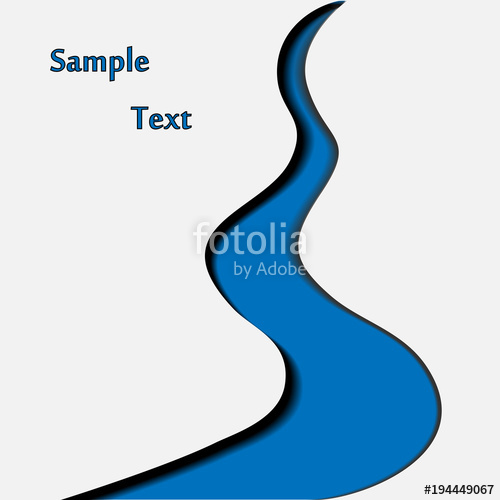 500x500 Paper Banner Template With A Blue River Vector Stock Image