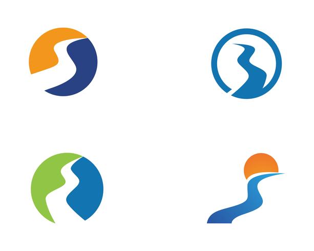 613x490 River Vector Icon Illustration