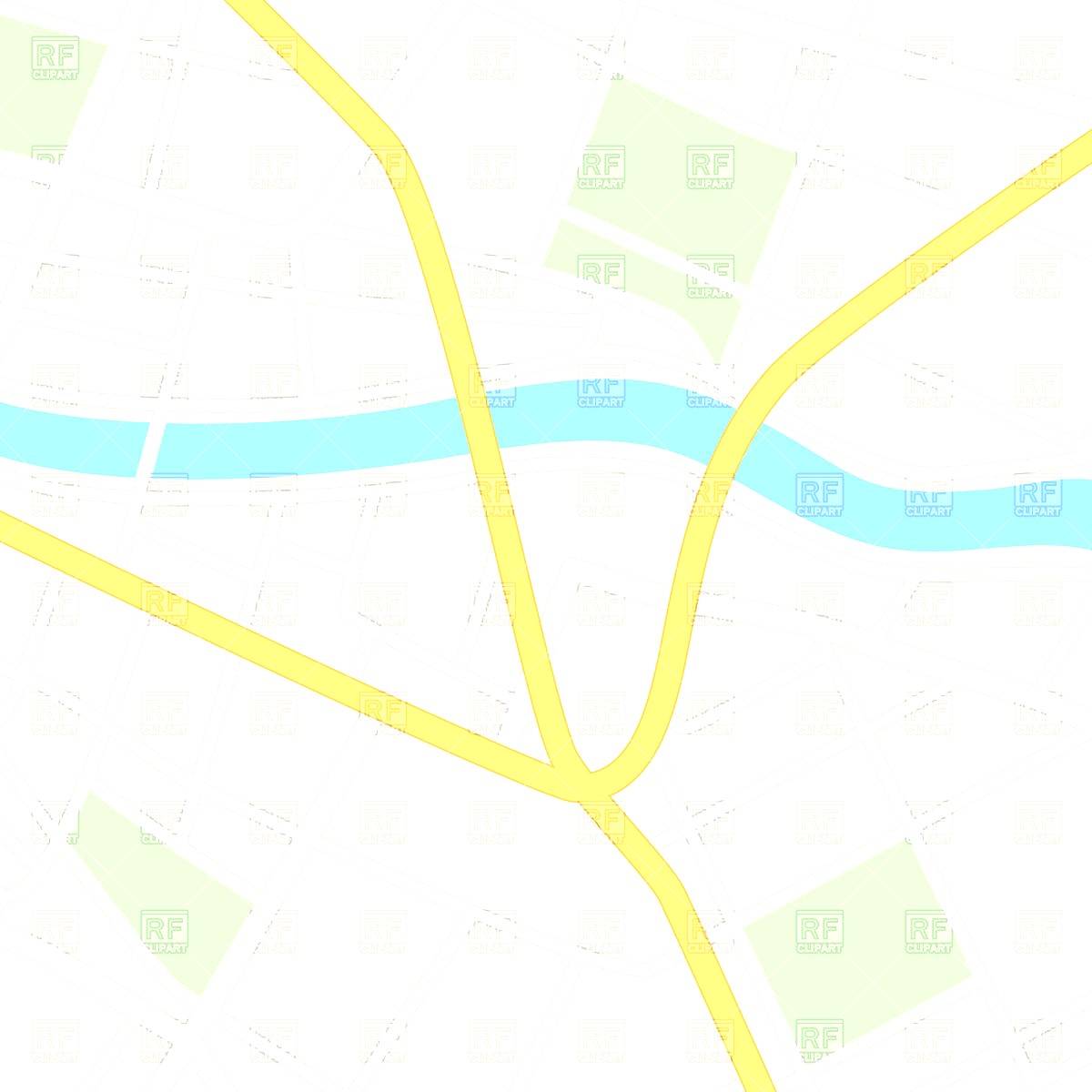 1200x1200 City Map Vector Art E