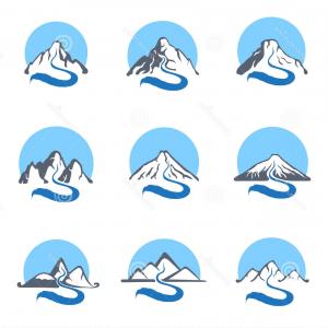 300x300 Stock Illustration Mountain River Vector Logo Illustration Image
