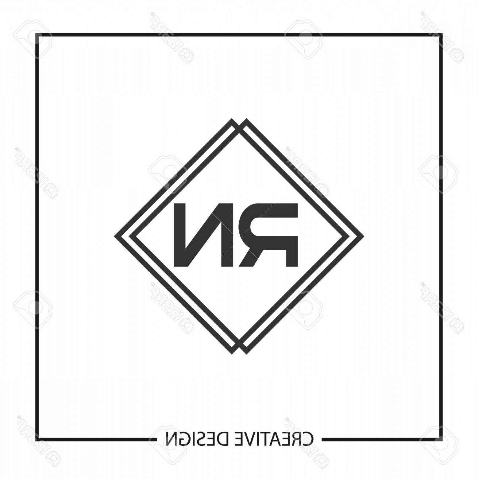 1558x1560 Photostock Vector Initial Letter Rn Logo Template Design Vector