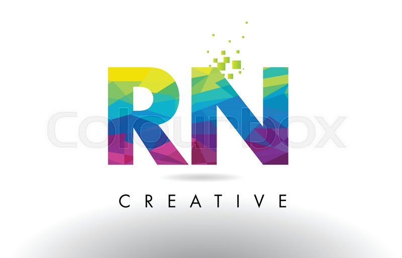 800x515 Rn R N Colorful Letter Design With Stock Vector Colourbox