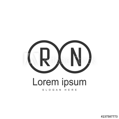 500x500 Initial Rn Logo Template Minimalist Letter Logo Design