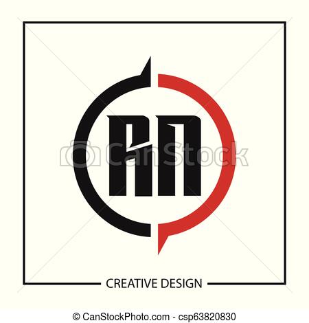 450x470 Initial Letter Rn Logo Template Design Vector Illustration