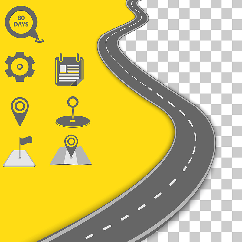 800x800 Vector Path On The Road Background Infographic, Road, Infographic