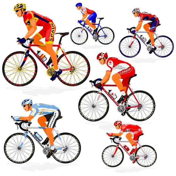 600x600 Cyclist With Road Bike Vector Illustration Free Download