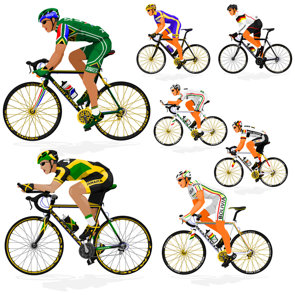600x600 Cyclist With Road Bike Vector Illustration Free Download