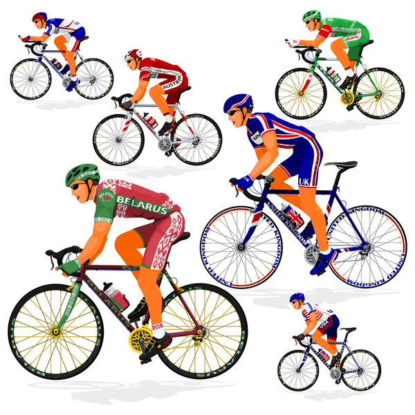 600x600 Cyclist With Road Bike Vector Illustration Free Download