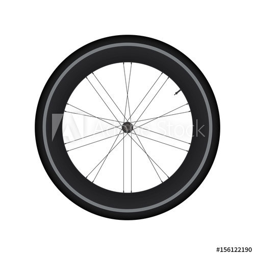 500x500 High Rim Wheel Road Bike Vector
