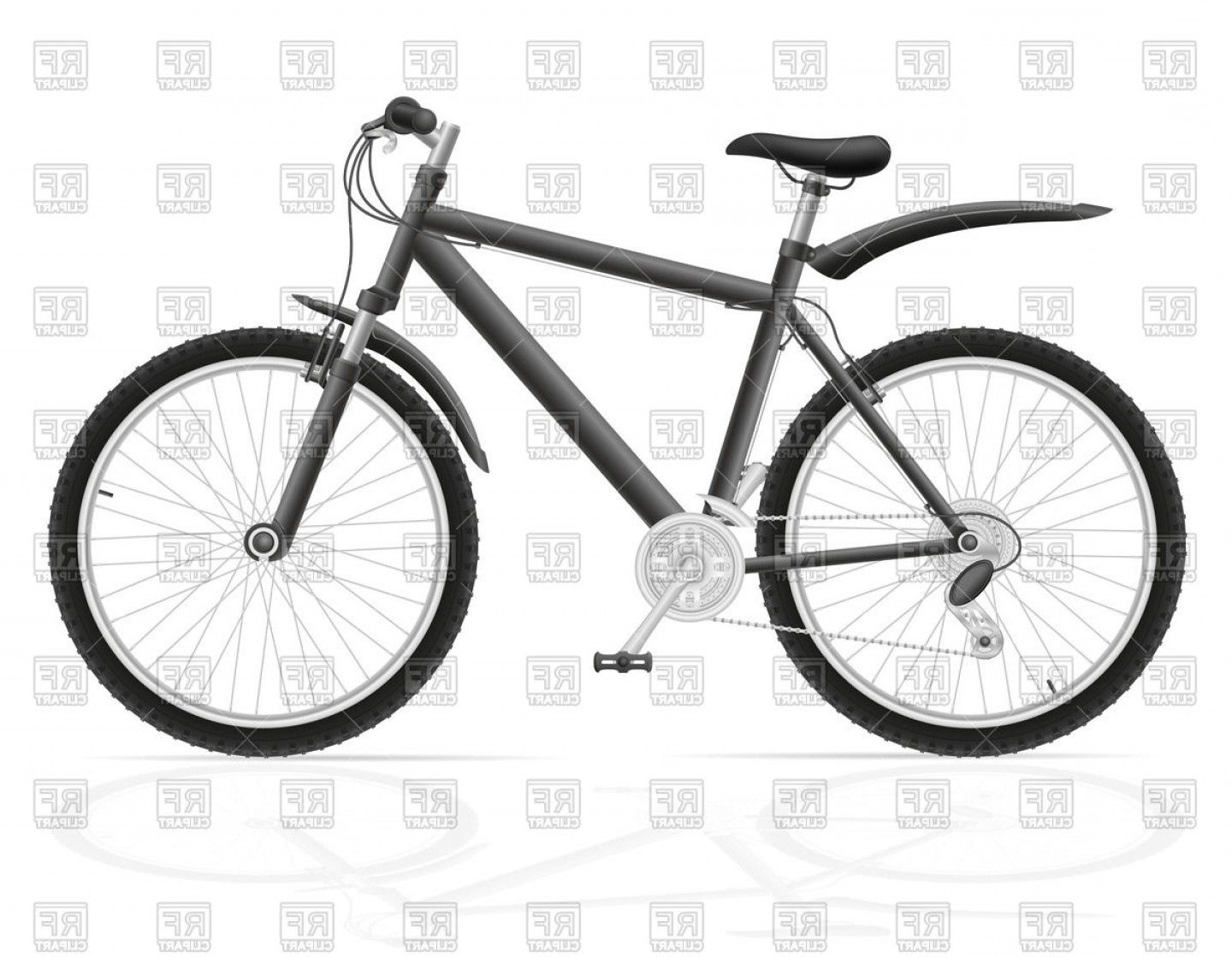 1440x1119 Mountain Bike With Gear Shifting Vector Clipart Soidergi
