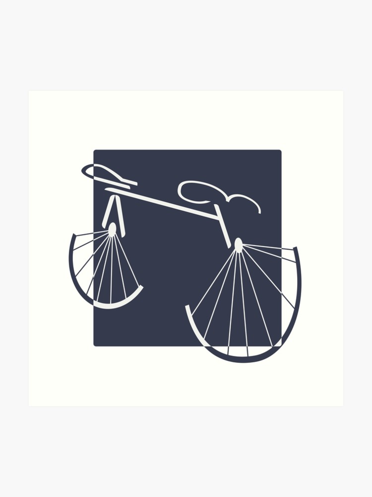 750x1000 Bicycle Vector Logo, Abstract Bicycle Art Print