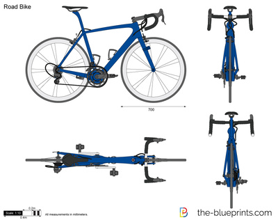 400x316 Road Bike Vector Drawing