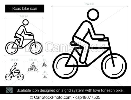 450x344 Road Bike Line Icon Road Bike Vector Line Icon Isolated On White