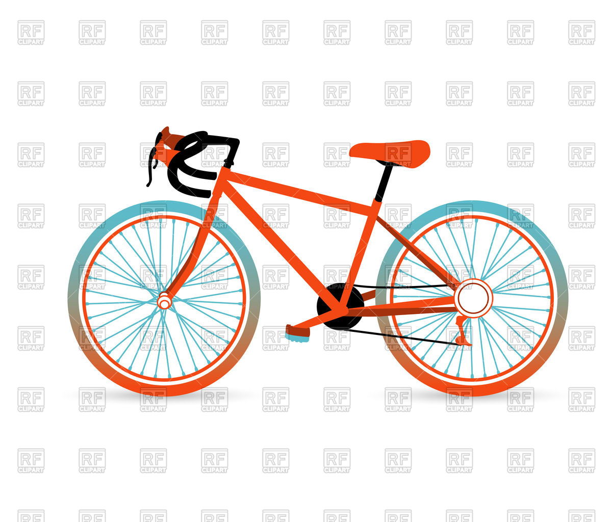 1200x1024 Road Orange Bike Vector Image Of Objects Sonneon