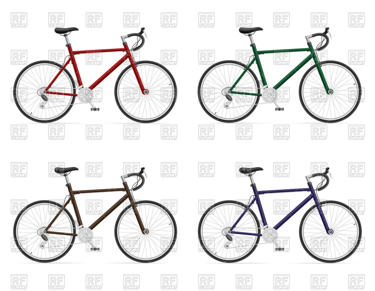 1200x933 Colorful Road Bikes With Gear Shifting Vector Image Of Objects