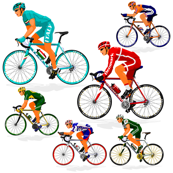 600x600 Cyclist With Road Bike Vector Illustration Free Download