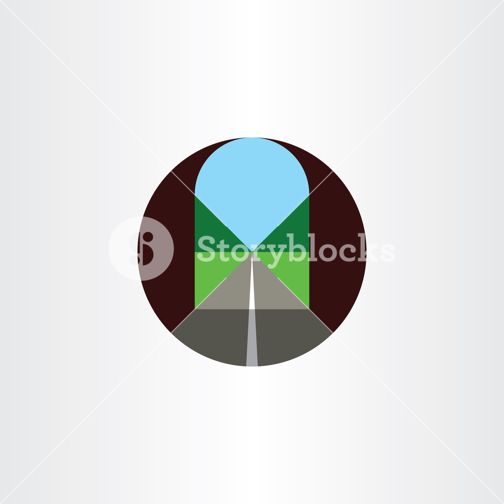 Road Inside Tunnel Flat Icon Vector Logo Design Royalty Free Stock 1000x1000 Road Inside Tunnel Flat Icon Vector Logo Design Royalty Free Stock