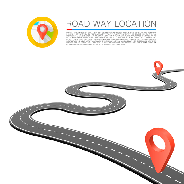 600x600 Road Way Location Coordinate Infographic Vector Free Download