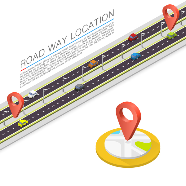 600x600 Road Way Location Coordinate Infographic Vector Free Download