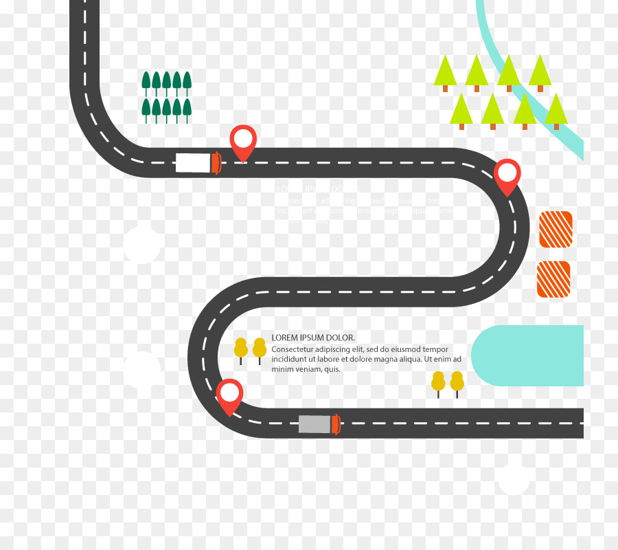 900x800 Euclidean Vector Road Infographic Download
