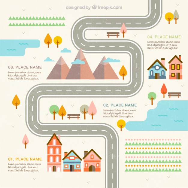 626x626 Lovely Road Infographic Vector Free Download