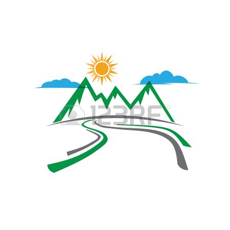 450x450 Stock Vector Logo Vector Graphics Road Logo, Mountain Logos