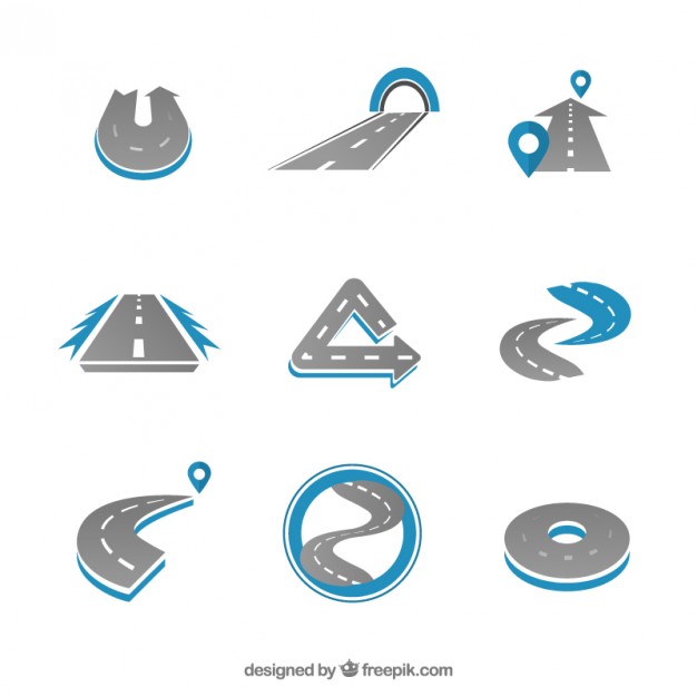 626x626 Variety Of Road Logos Vector Free Download