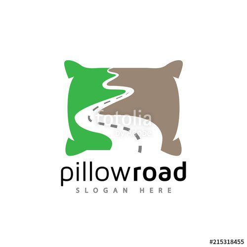 500x500 Pillow Road Logo Vector Element Road Logo Template Stock Image
