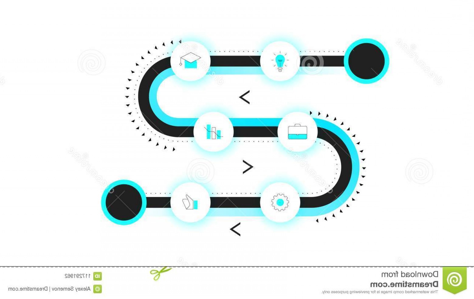 1560x985 Vector Roadmap Modern Infographic Timeline Neon Backlight Template