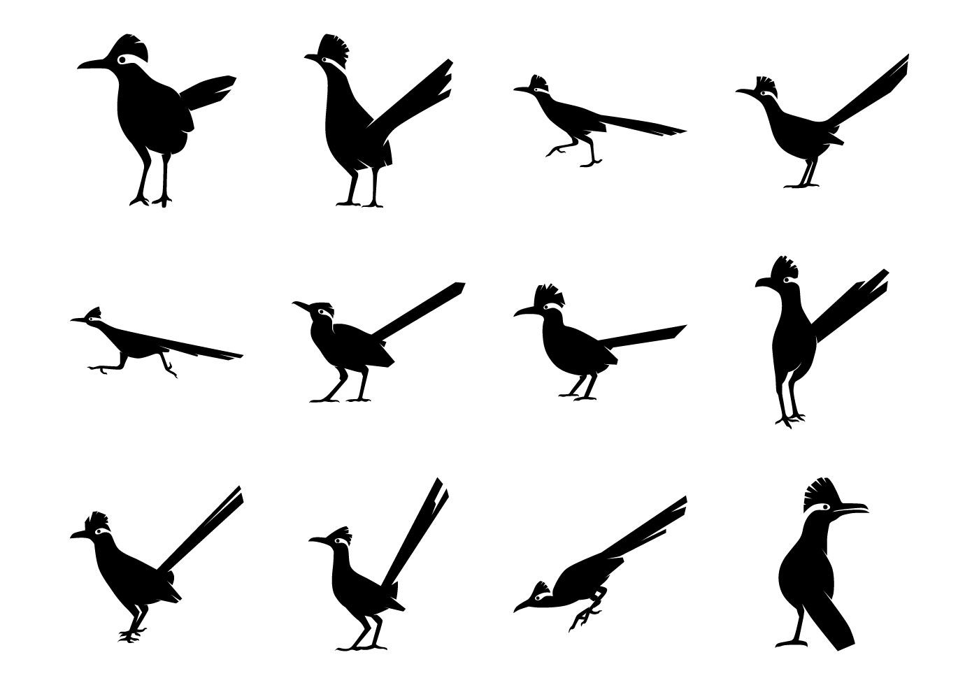 1400x980 Free Roadrunner Bird Silhoutte Vector Pack Bampw Desert Animals