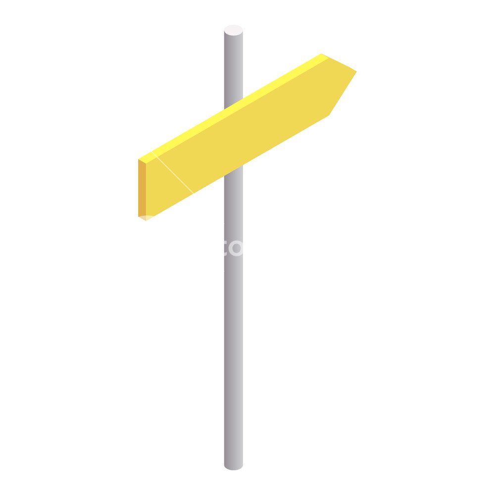 1000x1000 Wooden Road Sign Icon Isometric Illustration Of Wooden Road