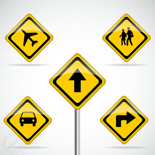 500x500 Free Vector Road Signs