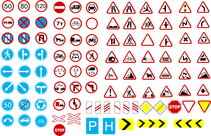 700x451 Road Signs Free Vector Graphic Download