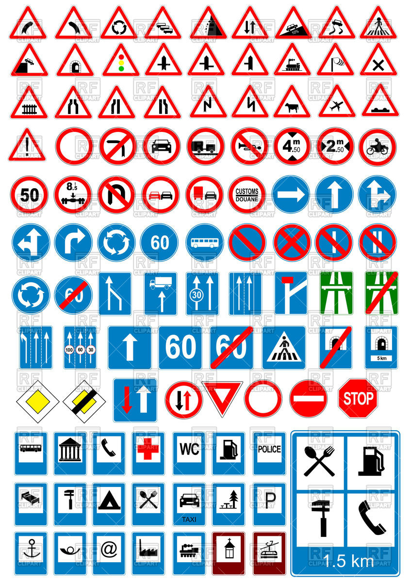 Road Signs Vector Free Download at Vectorified.com | Collection of Road ...