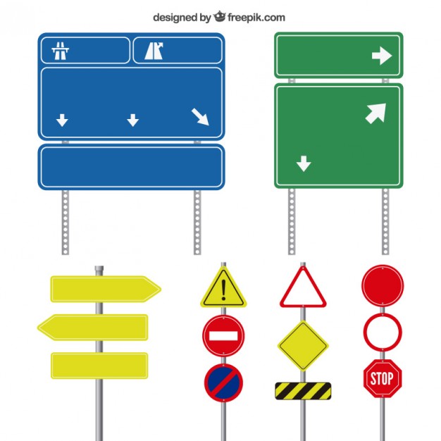 Road Signs Vector Free Download At Vectorified.com | Collection Of Road ...