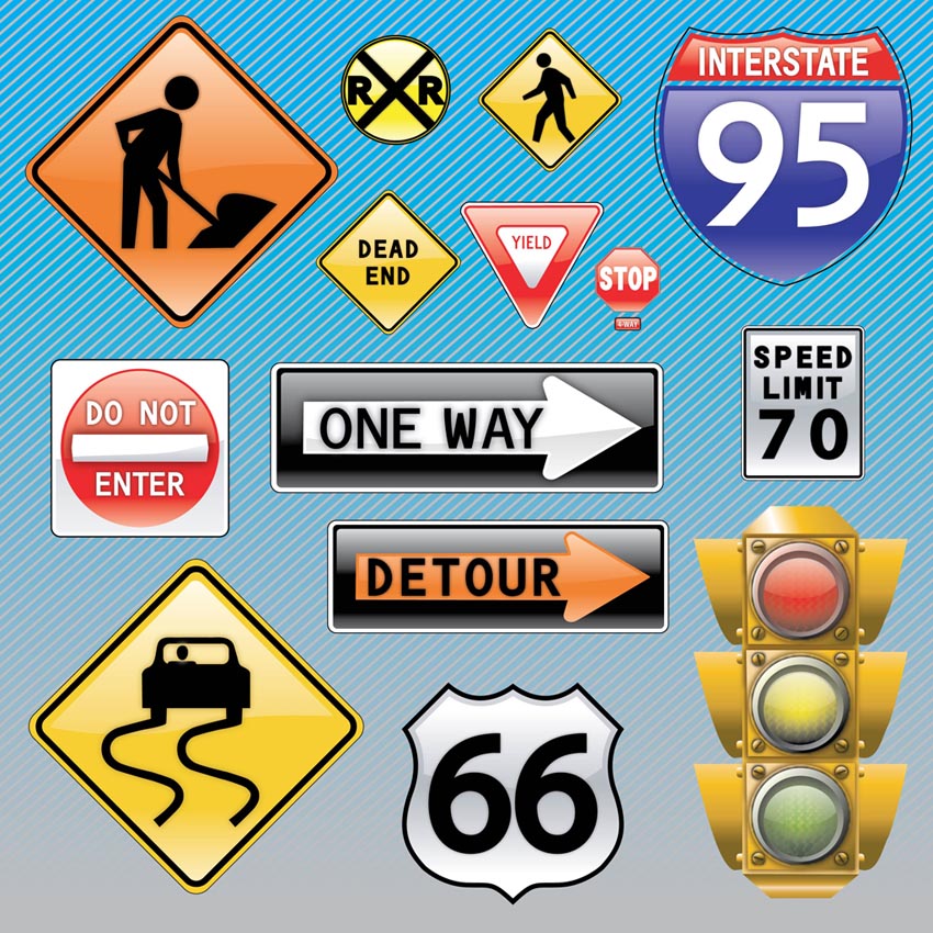 850x850 Traffic Signs Free Vectors Ui Download