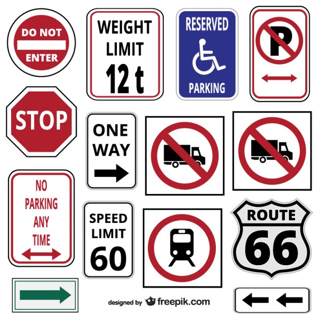 626x626 Traffic Signs And Symbols Vector Free Download