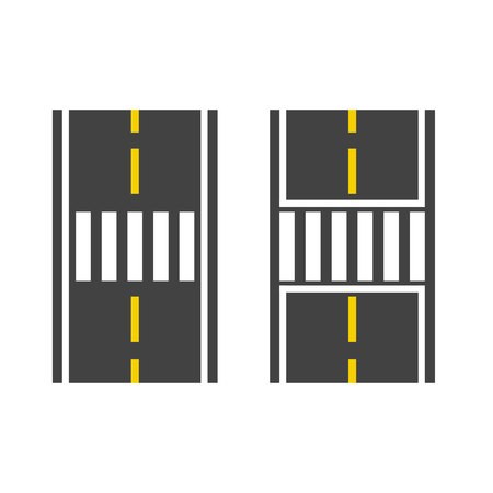 450x450 Pedestrian Crossing On Road Top View Vector Illustration
